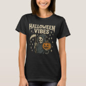 Halloween Vibes Sensenmann T-Shirt (Vorderseite)