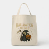 Halloween Vibes Sensenmann Tote Bag Tragetasche (Rückseite)