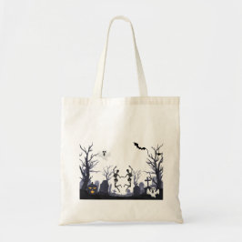 Halloween Vibes Skeleton Dancing Tote Bag Tragetasche