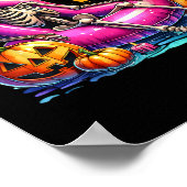 Halloween Vibes Sommerurlaub Skeleto Poster (Ecke)