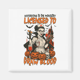 Halloween Vibes Spooky Season Krankenschwester liz Magnet