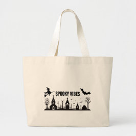 Halloween Vibes Tote Bag Supermarkttasche Jumbo Stoffbeutel
