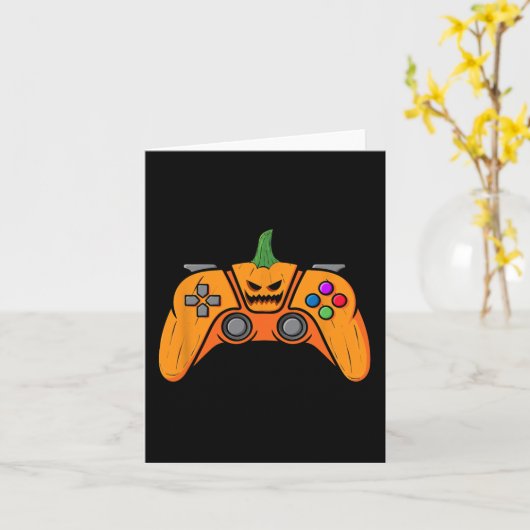 Halloween Videospielcontroller mit Kürbisgesicht Karte (Gelbe Blume)