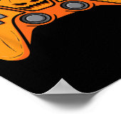 Halloween Videospielcontroller mit Kürbisgesicht Poster (Ecke)