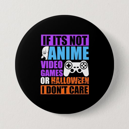 Halloween-Videospiele Button (Vorderseite)