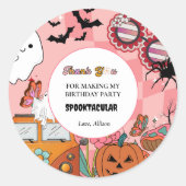 Halloween Vielen Dank Geburtstagsgunst Runder Aufkleber (Vorderseite)