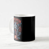 Halloween Viking Warrior - Runen und Ravens - Valh Kaffeetasse (Vorderseite Links)