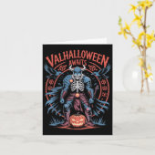 Halloween Viking Warrior - Runen und Ravens - Valh Karte (Gelbe Blume)
