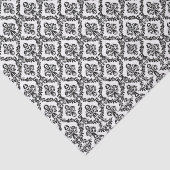 Halloween Viktorianisch Damask Brocade Black on Wh Seidenpapier (Ausschnitt)