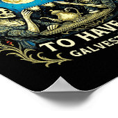 Halloween Viktorianisch Ghoful Skeleton Ladys Drin Poster (Ecke)