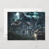 Halloween Viktorianisch House Postkarte (Vorne/Hinten)