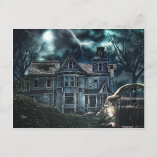 Halloween Viktorianisch House Postkarte