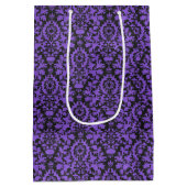 Halloween Viktorianisch Lila & Black Brocade Damas Mittlere Geschenktüte (Rückseite)