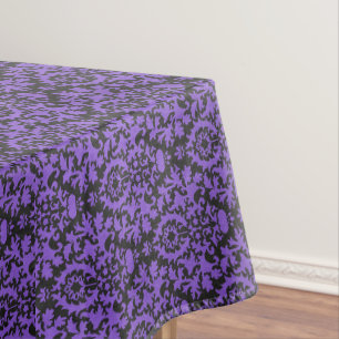 Halloween Viktorianisch Lila & Black Brocade Damas Tischdecke
