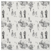 Halloween viktorianisch skelettoilenschädel stoff (Muster)