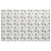 Halloween viktorianisch skelettoilenschädel stoff (Fat Quarter (45,7 x 55,9 cm))