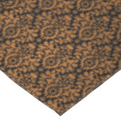 Halloween Viktorianischer Orangenschwarzer Damast Tischdecke (Schrägansicht)