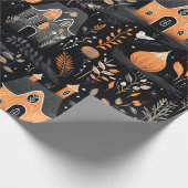 Halloween Village Night Forest Geschenkpapier (Ecke)