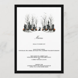 Halloween Village Wedding Menükarte