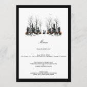 Halloween Village Wedding Menükarte (Vorderseite)