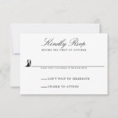 Halloween Village Wedding RSVP Karte (Vorderseite)