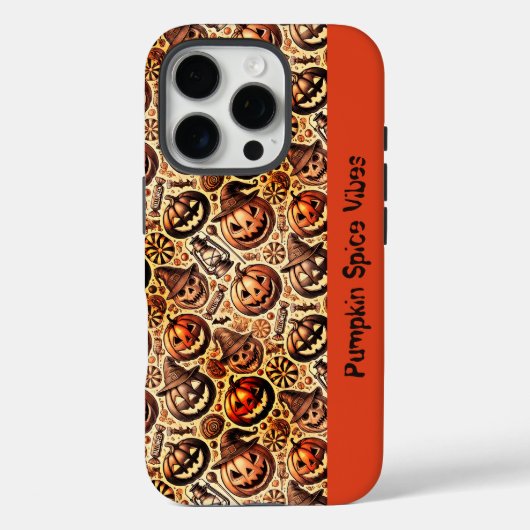 Halloween Villen orange braun stilvoll Case-Mate iPhone Hülle (Rückseite)