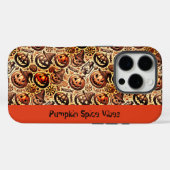 Halloween Villen orange braun stilvoll Case-Mate iPhone Hülle (Rückseite (Horizontal))