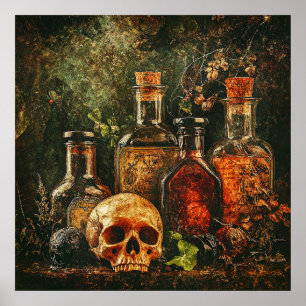 Halloween Vintag Apothecary Poster