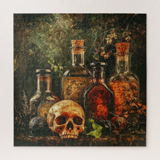 Halloween-Vintag-Apothekerpuzzle Puzzle (Vertikal)