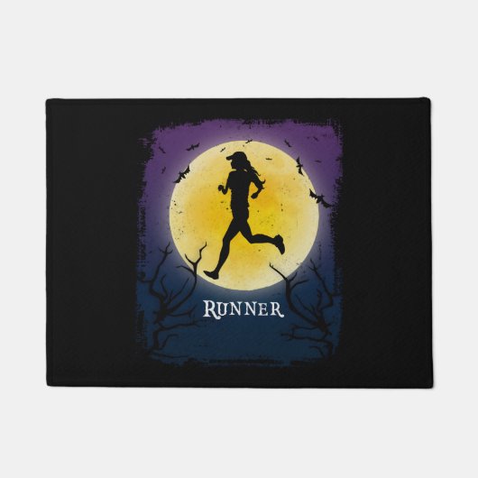 Halloween Vintag Art Marathon Runner Fußmatte (Vorderseite)