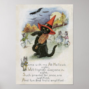 Halloween Vintag Art Poster
