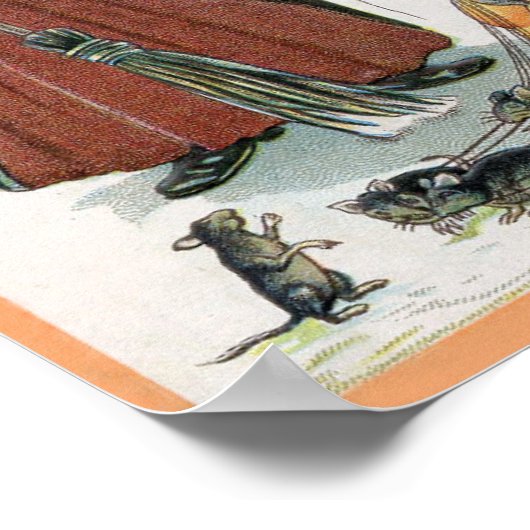 Halloween Vintag Art Poster (Ecke)