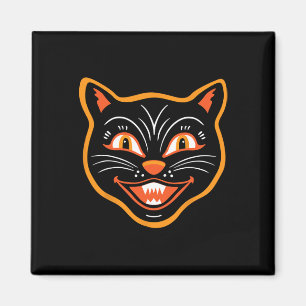 Halloween Vintag Black Cat Magnet