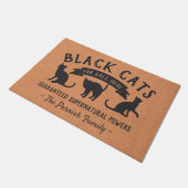 Halloween Vintag Black Cats Personalisiert Fußmatte (Schrägansicht)