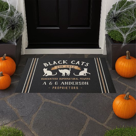 Halloween Vintag Black Cats Personalisiert Fußmatte