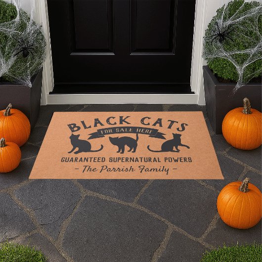 Halloween Vintag Black Cats Personalisiert Fußmatte