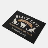 Halloween Vintag Black Cats Personalisiert Fußmatte (Schrägansicht)