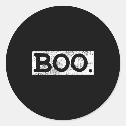 Halloween Vintag Boo Funny Gift Runder Aufkleber (Vorderseite)