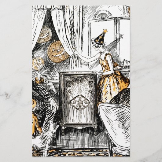 Halloween Vintag Flappers Briefpapier (Vorderseite)