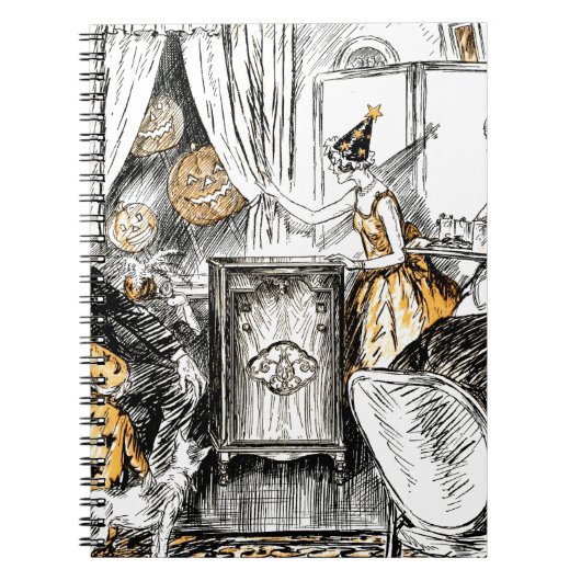 Halloween Vintag Flappers Notizblock (Vorderseite)
