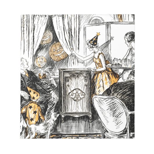 Halloween Vintag Flappers Notizblock (Vorderseite)