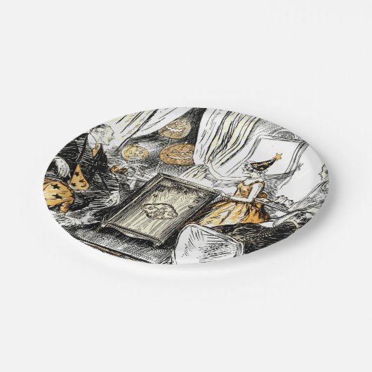 Halloween Vintag Flappers Papier Teller (Schrägansicht)