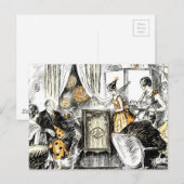 Halloween Vintag Flappers Postkarte (Vorne/Hinten)