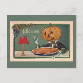 Halloween Vintag Funny Jol Man Illustration Postkarte