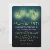 Halloween Vintag Glühlichter Einladung (Vorderseite)