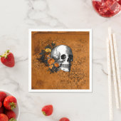 Halloween Vintag Goth Skull Blume Party Napkins Serviette (Beispiel)
