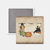 HALLOWEEN VINTAG GREETING MAGNET (Vorderseite/Rückseite)