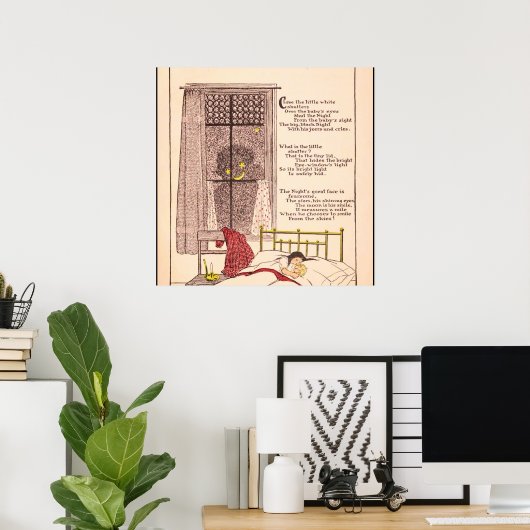 Halloween Vintag Nighttime Dreams Poster (Heimbüro)