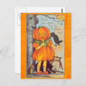 halloween Vintag postcard Postkarte (Vorne/Hinten)