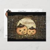 Halloween Vintag Postkarte (Vorne/Hinten)